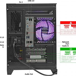 LXZ Prebuilt Gaming PC Ryzen 7 8700F, GeForce RTX 5060 (8GB), 32GB DDR5 RAM, 1TB NVMe 3.0 SSD – Desktop Computer, Tower PC for VR 4K Gamers & Creators