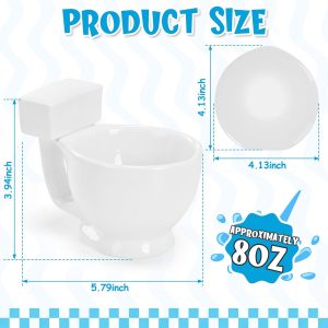 P-oops! Regalos de elefante blanco para adultos, regalos de Navidad para mujeres y hombres, taza de café para el inodoro, regalo para hombre, frutero, día de San Valentín para él y ella