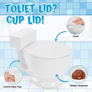 P-oops! Regalos de elefante blanco para adultos, regalos de Navidad para mujeres y hombres, taza de café para el inodoro, regalo para hombre, frutero, día de San Valentín para él y ella