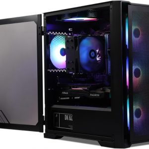 MXZ Gaming PC Computer R7 5700X3D, RTX4060, 16G DDR4, NVME 1 T, B450,6RGB Fans,Windows 11 Pro Ready to use, Gamer Desktop Computer(R7 5700X3D| RTX4060)