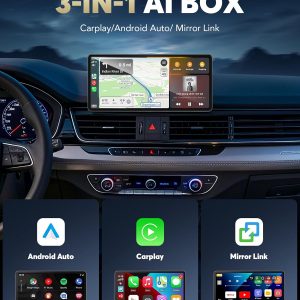 Adaptador CarPlay inalámbrico 2 en 1 para transmisión de Netflix/YouTube/TikTok/TF Card, caja de IA de video mágico 2025 y dongle automático Android, Plug & Play, compatible con iPhone 8+/iOS10+