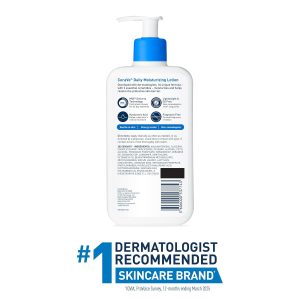CeraVe Daily Moisturizing Lotion for Dry Skin, Body Lotion & Face Moisturizer with Hyaluronic Acid and Ceramides, Daily Moisturizer, Fragrance Free, Oil-Free, 19 Ounce
