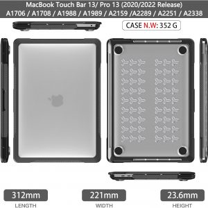 Funda de protección mate definitiva para MacBook Pro de 16 pulgadas M4 M3 M2 M1 2024-2021 A3403 A3186 A2991 A2780 A2485 Pro Max Chip, suave, antiarañazos, militar, a prueba de golpes y piel de