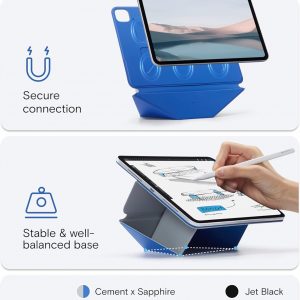 MOFT Dynamic Folio Case for iPad Pro 11- inch (M5 2025 / M4 2024), Silm Magnetic Stand Case with 20+ Viewing Angles, Auto Wake/Sleep, Ultra Thin, Panna Cotta x Faded Jeans