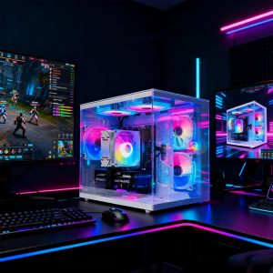 High End Desktop Computer | Ryzen 7 5700X + RTX 5060 8G | 32GB DDR4 + 1TB SSD | WIFI6| Streaming Office VR Home Video 5K Editing Gaming PC