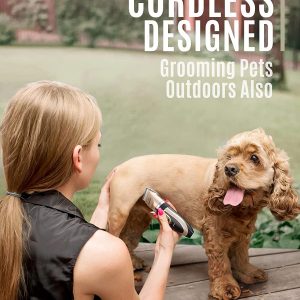 ONEISALL - Cortadora para pelo eléctrico silencioso para perros y gatos