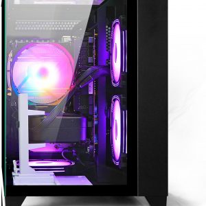 LXZ Prebuilt Gaming PC Ryzen 7 8700F, GeForce RTX 5060 (8GB), 32GB DDR5 RAM, 1TB NVMe 3.0 SSD – Desktop Computer, Tower PC for VR 4K Gamers & Creators