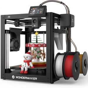 SainSmart x WonderMaker ZR CoreXY Multicolor 3D Printer – 600mm/s High-Speed, 4-Color Printing, 300°C Nozzle, Auto-Leveling, 300×300×300mm Large Build Volume