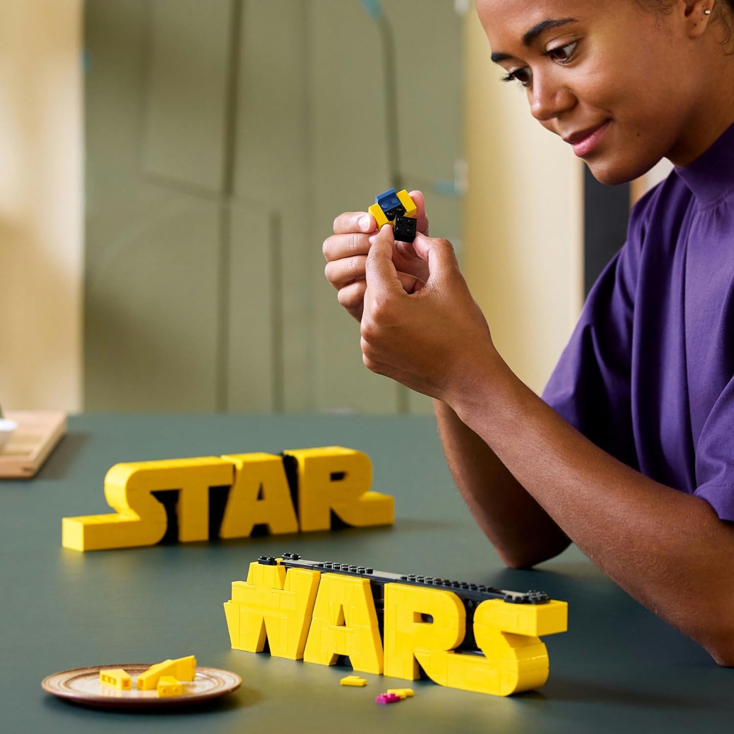 LEGO Star Wars Logo de Star Wars construido con ladrillo – Bloques de construcción para adultos mayores de 18 años – Idea de regalo de Star Wars para cumpleaños – Kit de modelo coleccionable de bricolaje – Idea de decoración del hogar para los fanáticos de la serie de películas – 75407