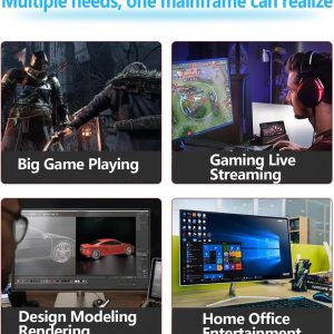 Desktop Computers,32G RAM,1TB NVMe SSD,Core i5-12400F,RTX 3050 6G,Prebuilt Gaming PC,Tower Computer Gamer,Work,VR,4K,Home and Business WiFi 6 White