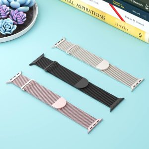 Paquete de 3 correas de malla metálica compatibles con Apple Watch de 1.496 in 1.575 in 1.614 in 1.654 in 1.732 in 1.772 in 1.811 in 1.929 in, correa magnética de acero inoxidable para iWatch Ultra 3 2 1 Series 11/10/9/8/SE/7/6/5/4/3 para hombres y mujeres