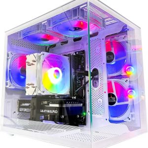 High End Desktop Computer | Ryzen 7 5700X + RTX 5060 8G | 32GB DDR4 + 1TB SSD | WIFI6| Streaming Office VR Home Video 5K Editing Gaming PC
