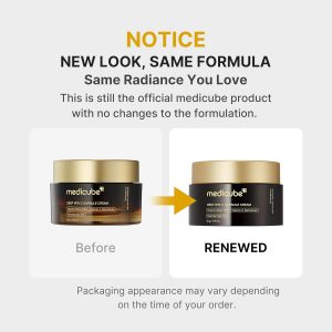 medicube Deep Vitamin C Golden Capsule Face Moisturizer - Cápsulas de liposomas para arrugas, resplandor de la piel - Gel transparente para hidratación brillante - Cuidado de la piel coreano 1.94 oz