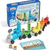 hand2mind Numberblocks Express Train MathLink - Juego de actividades de aprendizaje preescolar, juguete de tren, bloques de conteo, juguetes de números, juguetes educativos para niños, manipuladores matemáticos para preescolares