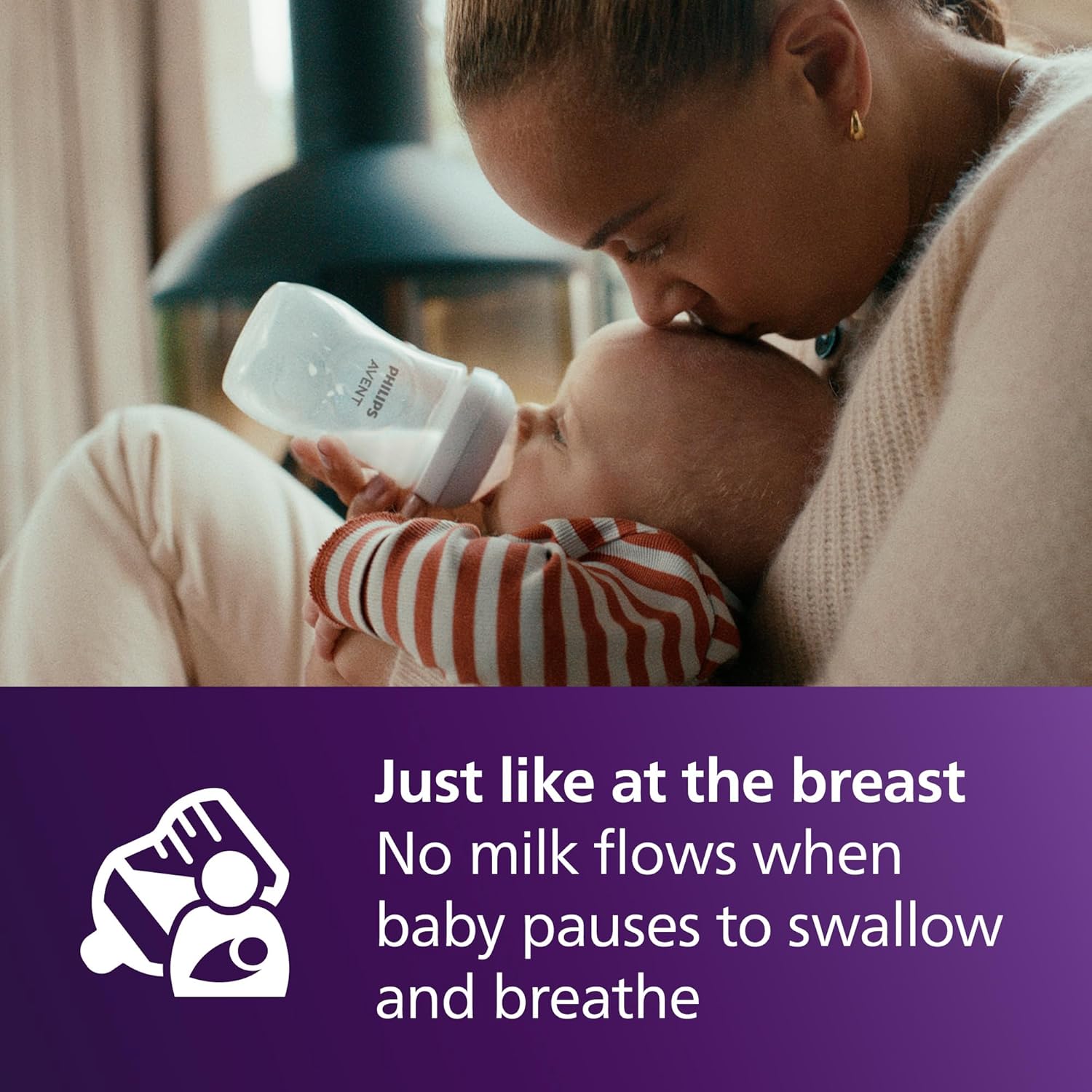 Philips AVENT - Biberón natural con boquilla de respuesta natural, transparente, 9 onzas, paquete de 4, SCY903/04