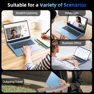 SGIN 15.6 Inch Laptop, 16GB RAM 1024GB SSD, Laptops Computers Celeron N5100, Win 11, Portable Notebook, 7000mAh, WiFi 6, 180° Open Angle, USB 3.2, for Business and Students