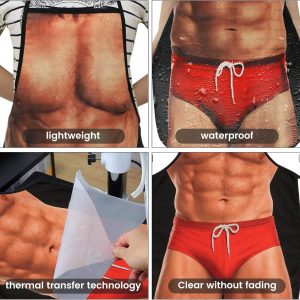 HAKSEN Funny Aprons for Men, Gag Grilling Apron for Men Women Kitchen Cooking Outdoor Party Barbecue