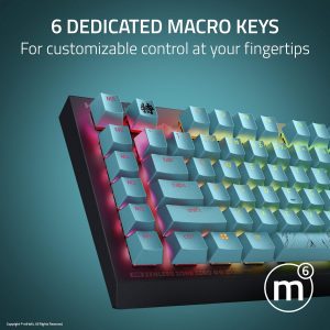 Razer BlackWidow V4 X Teclado mecánico para juegos: interruptores verdes táctiles y clicky - 6 teclas macro - Chroma RGB - Teclas ABS Doubleshot - Amortiguación de sonido y estabilizadores - Zenless Zone Zero Edition