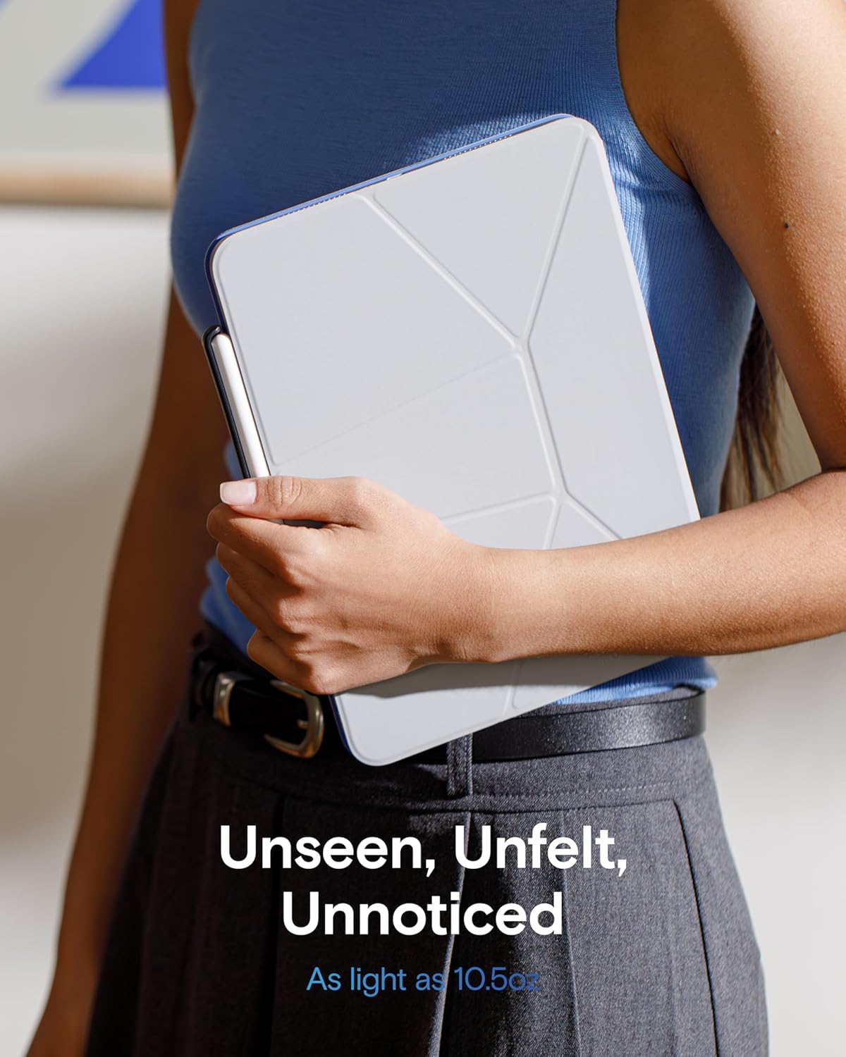 MOFT Dynamic Folio Case for iPad Pro 11- inch (M5 2025 / M4 2024), Silm Magnetic Stand Case with 20+ Viewing Angles, Auto Wake/Sleep, Ultra Thin, Panna Cotta x Faded Jeans