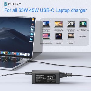 Universal 65W USB C Laptop Charger Compatible with HP chromebook Lenovo Dell Acer Asus Samsung Google Computer Type C Power Adapter
