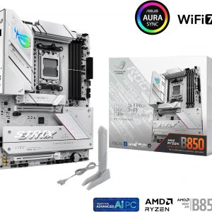 ASUS ROG Strix B850-A Gaming WiFi AMD AM5 B850 ATX Motherboard 14+2+2 Power Stages, DDR5 AEMP, 2.5G LAN, WiFi 7 with Q-Antenna, 4X M.2, PCIe® 5.0, USB 20Gbps Type-C, AI Networking II, ASUS AI Advisor