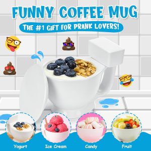 P-oops! Regalos de elefante blanco para adultos, regalos de Navidad para mujeres y hombres, taza de café para el inodoro, regalo para hombre, frutero, día de San Valentín para él y ella
