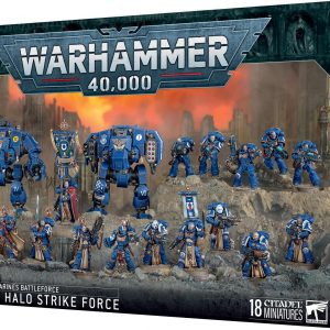 Warhammer 40,000 Space Marines Battleforce: Iron Halo Strike Force | Captain, Lieutenant, Redemptor & Ballistus Dreadnoughts, Sternguard Veterans & Hellblasters | 18 Plastic Miniatures