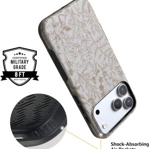 Casely iPhone 17 Pro Max Case | Beige Garden | Neutral Floral | Compatible with MagSafe | Bold Protective Design