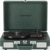 Crosley CR8005F-EM Cruiser Plus Vintage 3-Speed Bluetooth in/Out Suitcase Vinyl Record Player Turntable, Dark Emerald