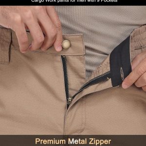 Rapoo Ripstop Water Resistant Cargo Tactical Pants for Men EDC Hiking Work Military Army Pants with 9 Pockets