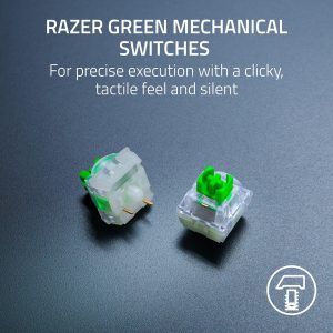 Razer BlackWidow V4 X Teclado mecánico para juegos: interruptores verdes táctiles y clicky - 6 teclas macro - Chroma RGB - Teclas ABS Doubleshot - Amortiguación de sonido y estabilizadores - Zenless Zone Zero Edition