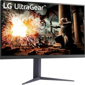 LG Monitor para juegos Ultragear QHD (2560x1440) de 32 pulgadas, 180 Hz, 1 ms, IPS, DisplayHDR 400, compatible con NVIDIA G-SYNC, AMD FreeSync, sincronización adaptativa VESA, HDR10, soporte de inclinación/altura/pivote, HDMI, DisplayPort, negro