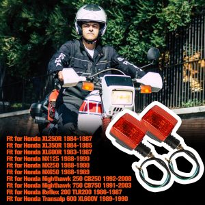 2 Pairs Motorcycle Turn Signal Light Indicator Halogen Lamp For XR650L 1993-2020 For Honda XR250L 1991-1996 Rear Lights Lamp Indicator Winker Blinker Replacement