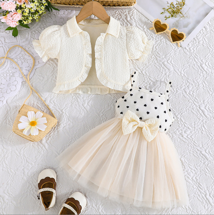 Vestido beige con torera