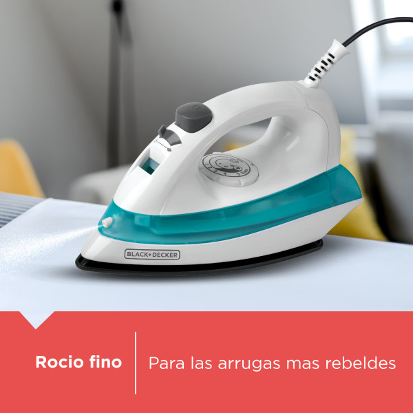 Plancha de vapor BLACK+DECKER Suela Antiadherente potente vapor Azul