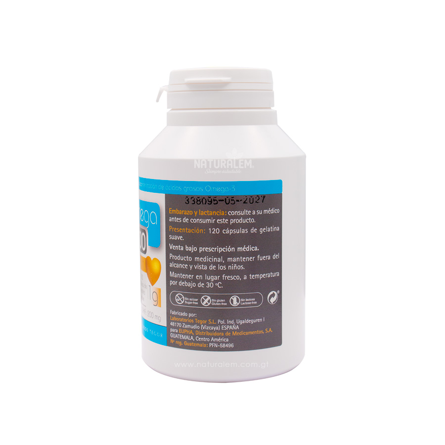 🌿 Omega 3 1000 – Tegor (120 cápsulas) ✨ Ácidos grasos esenciales para apoyar la salud cardiovascular, cerebral, articular y la regulación de la inflamación.