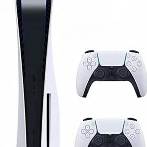Playstation 5 Disc Version PS5 Console - Additional Controller, 4K-TV Gaming, 16GB GDDR6 RAM, 8K Output, WiFi 6. Ultra-High Speed 825GB SSD - U Deal (Renewed)