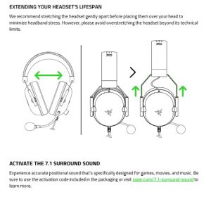 Razer BlackShark V2 X Gaming Headset: 7.1 Surround Sound - 50mm Drivers - Memory Foam Cushion - For PC, PS4, PS5, Switch - 3.5mm Audio Jack - Black