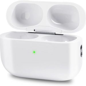 Airpod Charging Case Compatible for Airpods Pro 1&2 Generation - Wireless Charger Case Replacement with Bluetooth Pairing Sync Button, No Earbuds, Lightning - White