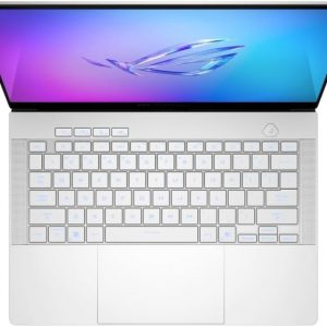 ASUS ROG Zephyrus G14 último (2026) 14" 3K OLED 120Hz Gaming Laptop Copilot+ PC AMD Ryzen AI 9 HX 370 NVIDIA RTX 5080 32GB RAM 2TB SSD Platinum Blanco