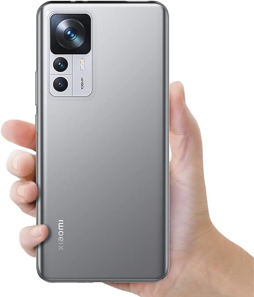 Funda para Xiaomi Mi 12T/Mi 12T Pro/Redmi K50 Ultra (6.67 pulgadas) Suave TPU Goma Gel Parachoques Transparente Cubierta Trasera