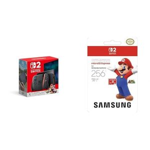 Nintendo Switch 2 + Mario Kart World Bundle with Samsung 256GB microSD Express Card