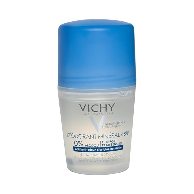 Mineral 48H Aluminum Free Deodorant, Roll-On 50 ml Deo | 15 Minerals of Volcanic Water For Anti-Odor Efficiency Up to 48 Hours