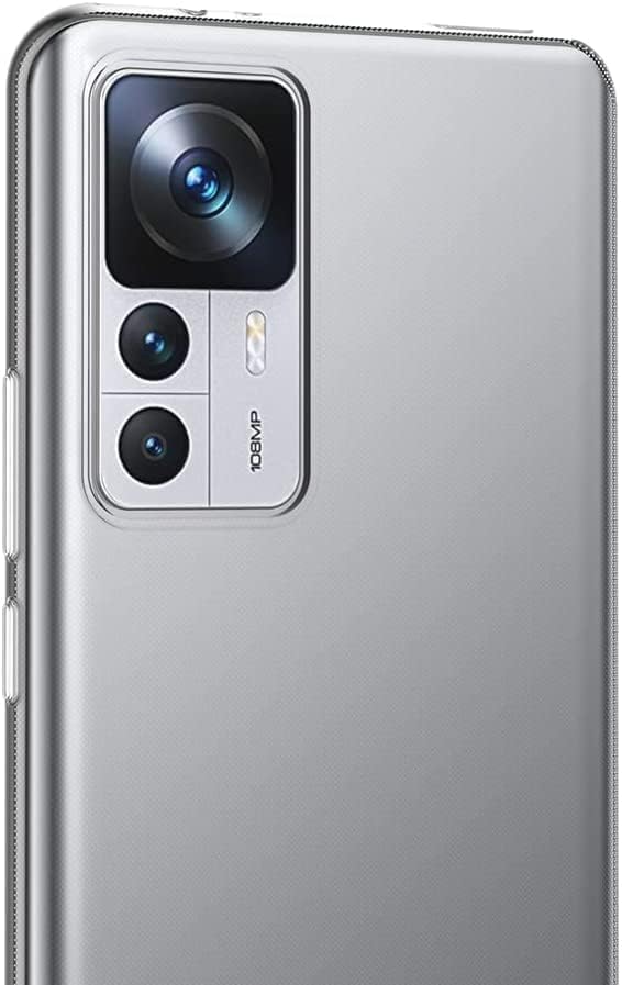 Funda para Xiaomi Mi 12T/Mi 12T Pro/Redmi K50 Ultra (6.67 pulgadas) Suave TPU Goma Gel Parachoques Transparente Cubierta Trasera