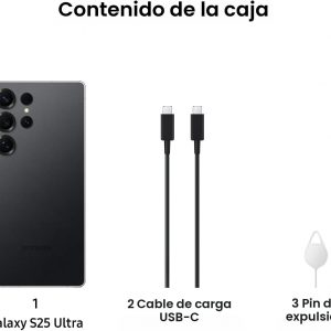 SAMSUNG Galaxy S25 Ultra, teléfono inteligente de 512 GB, Android desbloqueado, cámara de modo nocturno AI, procesador rápido Snapdragon 8 Elite, batería de 5000 mAh, S Pen incorporado, 2025, garantía | AI Smartphone, AI Camera, Fast Processor, Long Battery Life, 2025