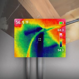 Klein Tools Cámara de imágenes térmicas recargable TI250, la cámara muestra más de 19,200 píxeles con 3 paletas de colores, puntos de temperatura alta/baja