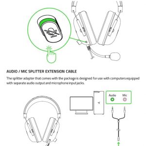 Razer BlackShark V2 X Gaming Headset: 7.1 Surround Sound - 50mm Drivers - Memory Foam Cushion - For PC, PS4, PS5, Switch - 3.5mm Audio Jack - Black