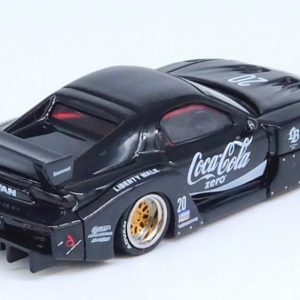 Inno Models Coche compatible con Mazda RX7 (FD3S) LB-Works Super Silhouette #20 LBWK negro 1/64 modelo fundido a presión IN64-LBWK-RX7-01