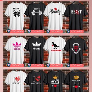 Playera personalizada para pareja