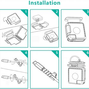 TATOFY Case Compatible with Apple MacBook 60w, 61w, 67w Charger, Travel Cord Organizer MacBook Accessories (for Apple 60W, 61W MagSafe Adapter, 67W USB-C Adapter)